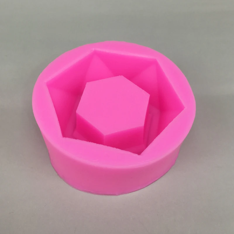 Алмазная форма поверхность подсвечник форма цветок гипсовый горшок силиконовая форма DIY силиконовая форма для изготовления свечей мыло инструмент
