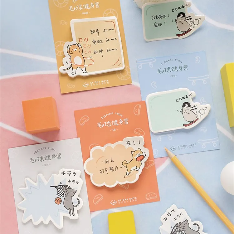 

30 Sheets/pad Do Exercise Sticky Notes Kawaii Memo Pad Post Planner Sticker Scrapbooking Office Material Supplies