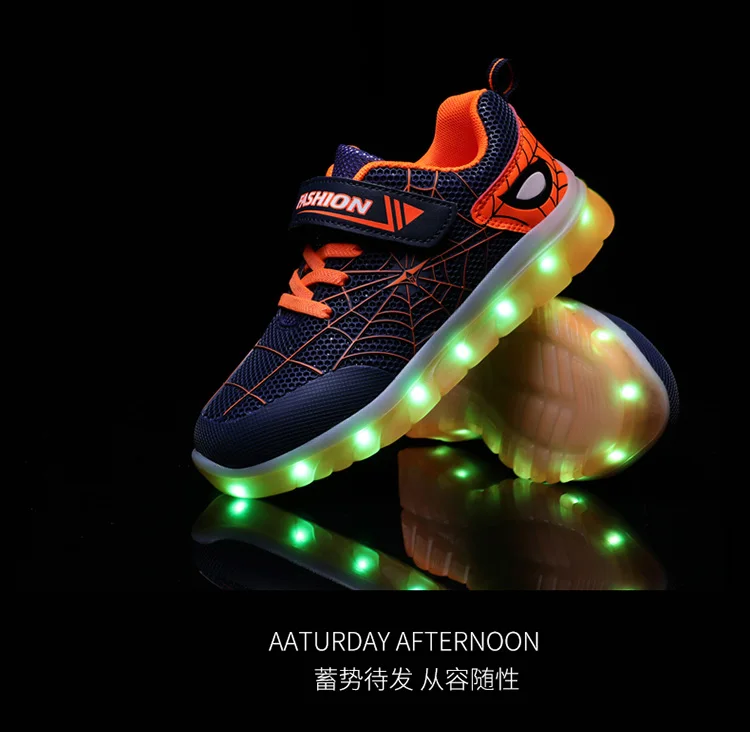 children's shoes for sale Green Pink USB New Charging Basket Led Children Shoes With Light Up Kids Casual Boys&Girls Luminous Sneakers Glowing Shoe enfant best children's shoes