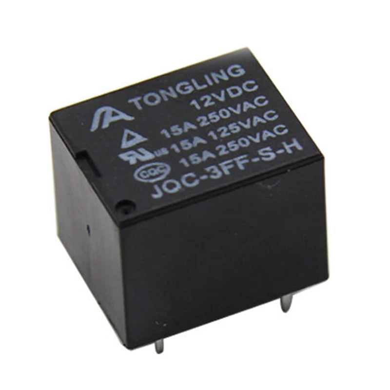 5 шт./лот 15A реле 4 контакта DC5V 9V 12V 24V нормально открытое JQC 3FF небольшое