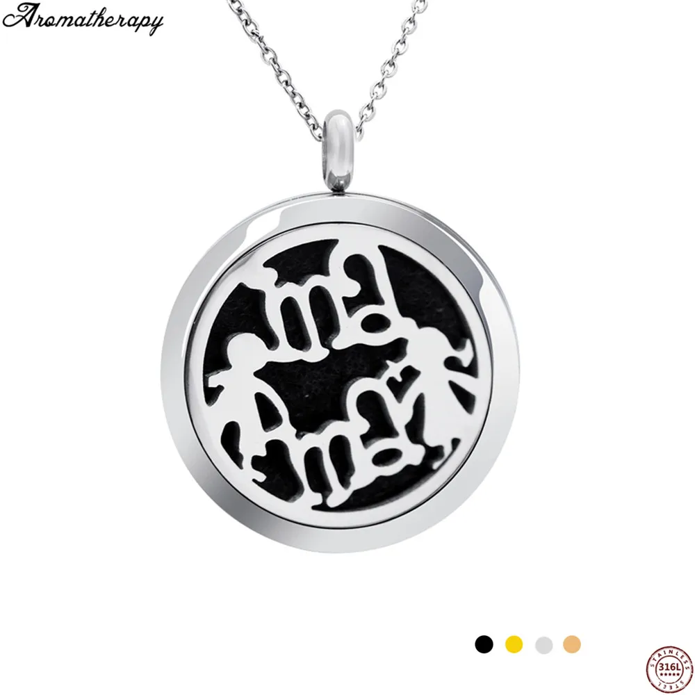 

New Style Magnet Stainless Steel Link Chain Hollow Design Necklace Pendant For Girlfriend Couple Graduation Party Gift