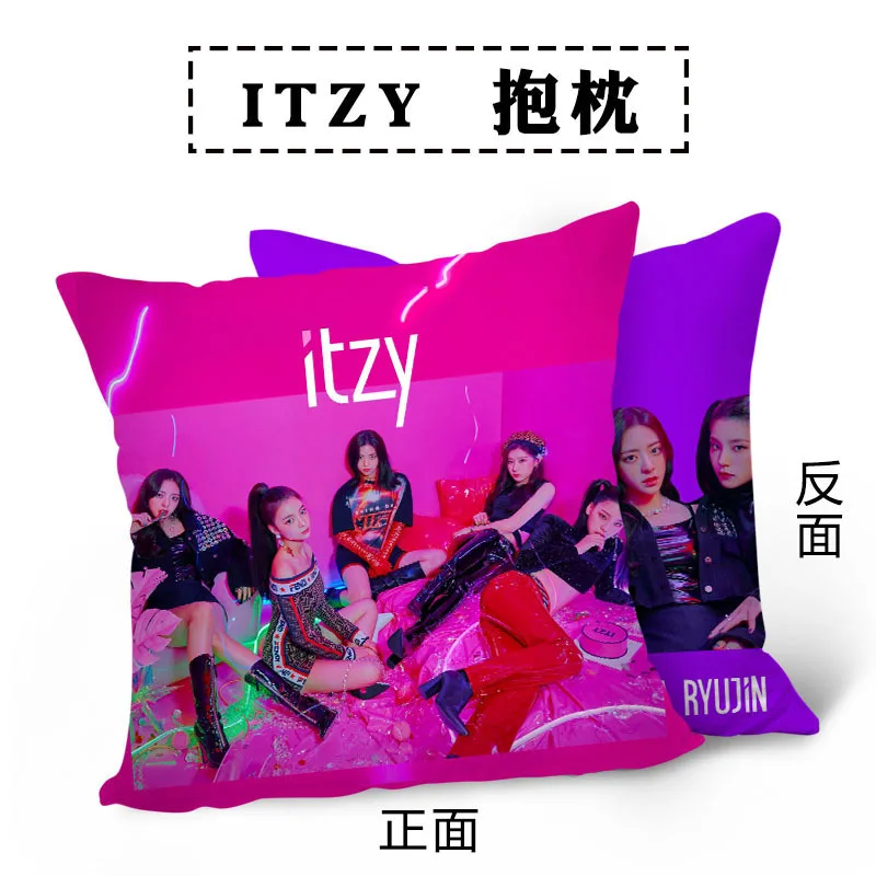 Двусторонняя Подушка [MYKPOP]ITZY с HD печатью коллекция фанатов KPOP SA1901611|Персонажи
