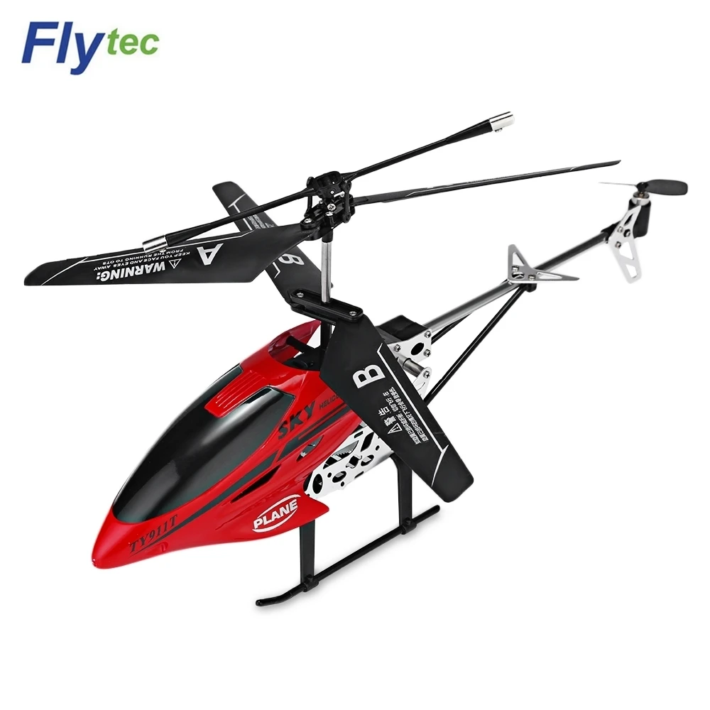 Красный Flytec RC вертолет 3.5CH Крытый маленький RC электрический металлический инфракрасный пульт дистанционного управления Вертолет с гироскопом системы Дрон - Цвет: Красный