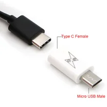 1 шт. Micro USB Мужской к USB-C Тип C Женский конвертер адаптер зарядки данных разъем