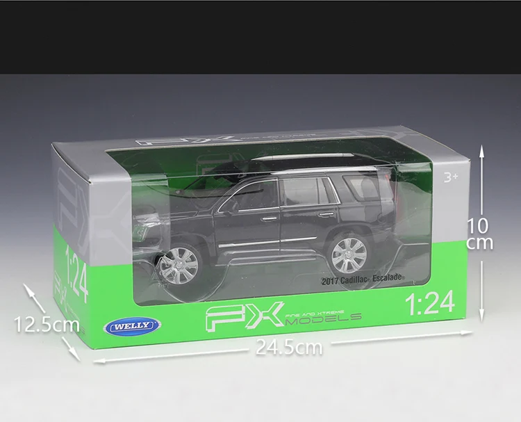 WELLY 1:24 Cadillac Escalade SUV литая модель металлический автомобиль игрушки для детей Коллекция подарков оригинальная коробка