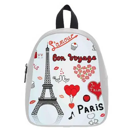 Cute Eiffel Tower Customized Child Gift Travel Backpack Student/ Teenagers/School Bag Free shipping 0309 | Багаж и сумки