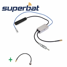 Superbat FM/AM to DAB/DAB+/FM/AM автомобильная антенна/антенный усилитель/конвертер/сплиттер+ F разъем антенный адаптер кабель