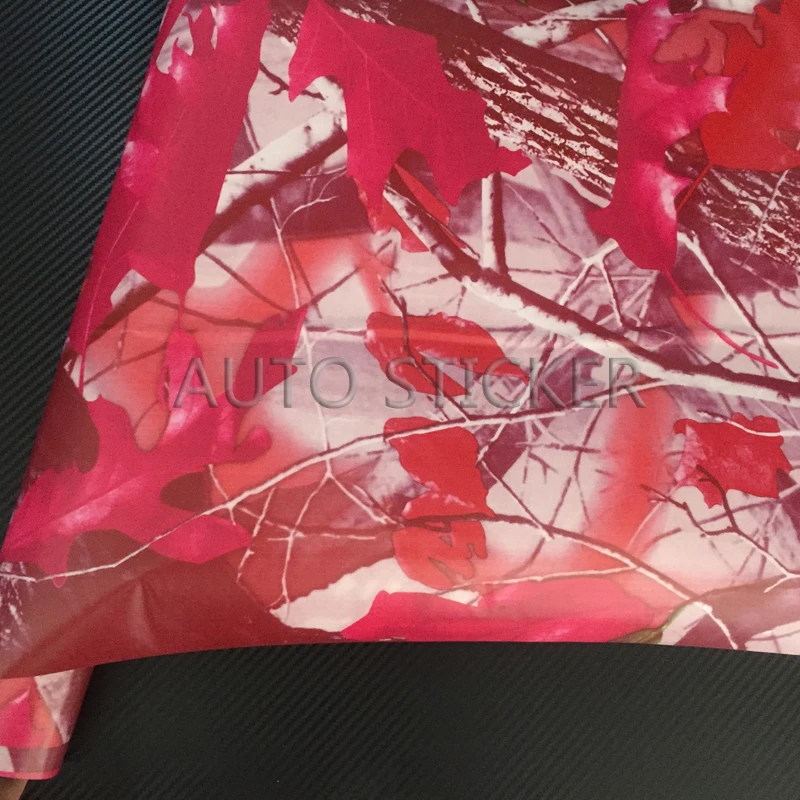 red real tree camo vinyl car wrap 3