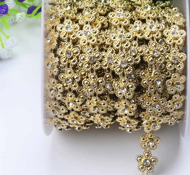 Yhsheen 1 Yard Bling Rhinestone Trim Chain - Clear Crystal On Silver Base, 0.6" Wide, For DIY Clothing & Decor 5 thumbnail image