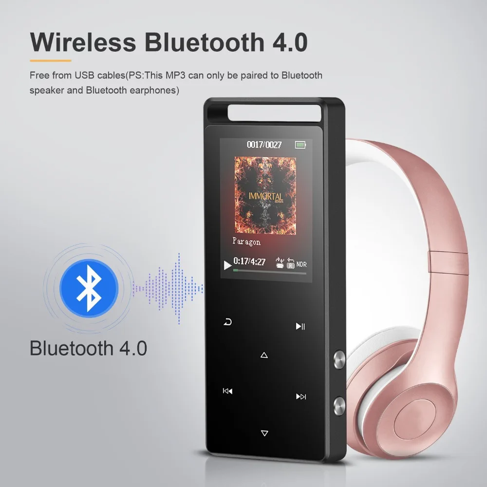 CHENFEC C01, металлический MP3 плеер, Bluetooth, 16 ГБ, музыкальный плеер, спортивный MP3, FM рекордер, FM видео, аудио, воспроизведение, Рождественский MP3, подарок, повязка на руку