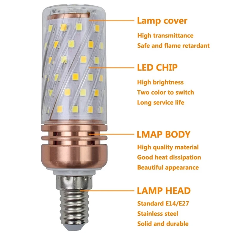 Светодиодный ампулы удара лампа E27 E14 затемнения тип «Кукуруза» 220V 110V Светодиодные полосы светильник s украшение для дома светильник Ламба Araba