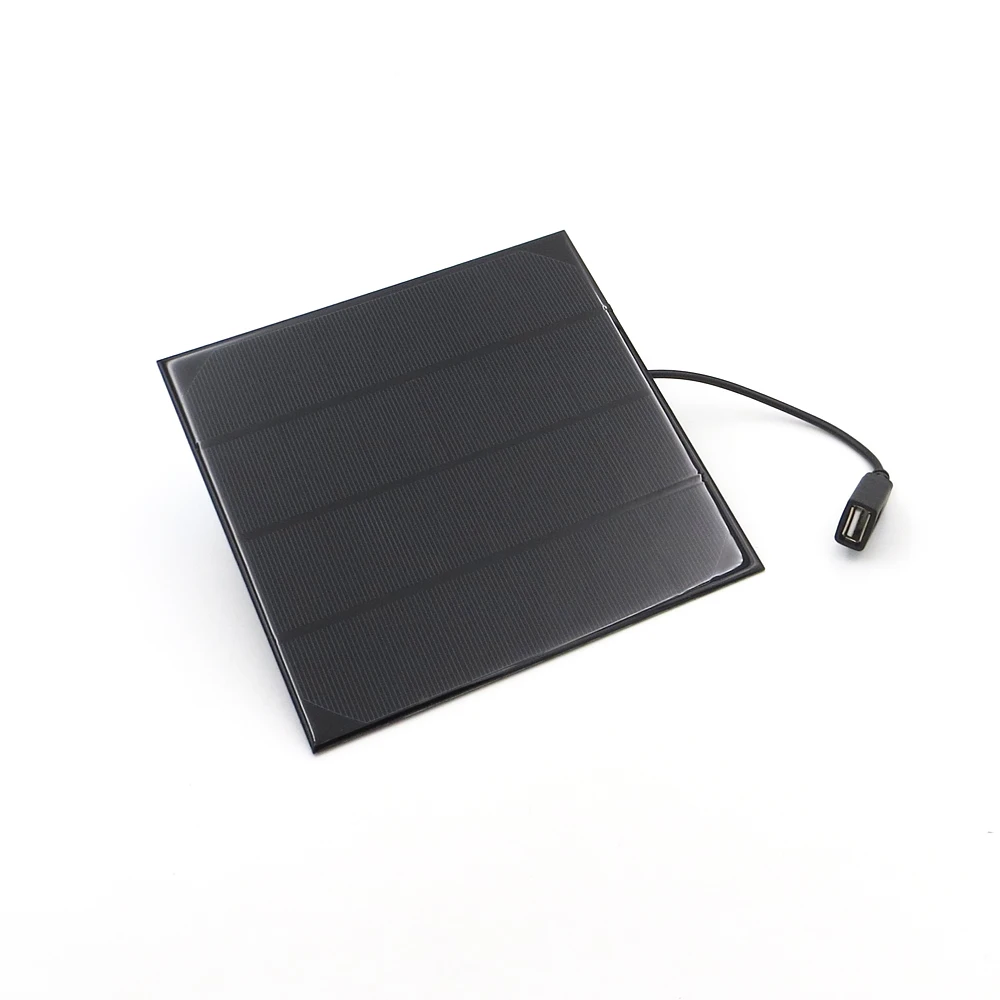 6 в 4,5 Вт Солнечная Панель зарядное устройство с 5 в USB выход 30 см кабель монокристаллическая Солнечная батарея DIY Солнечная зарядка батарея солнечная панель 6VDC