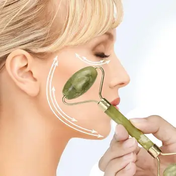 

1PC Facial Massage Roller Double Heads Jade Stone Face Lift Hands Body Skin Relaxation Slimming Beauty Health Care Tool 40pNo29