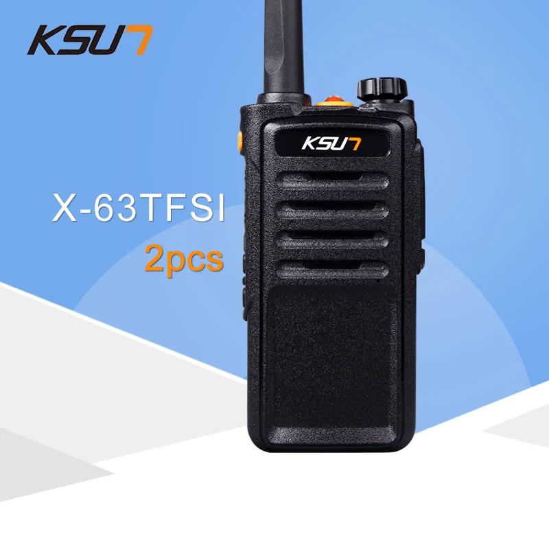 (2 шт.) черный KSUN X-63TFSI двухканальные рации UHF 400-470 МГц мини-портативный трансивер двухстороннее Портативная радиостанция для радиолюбителя