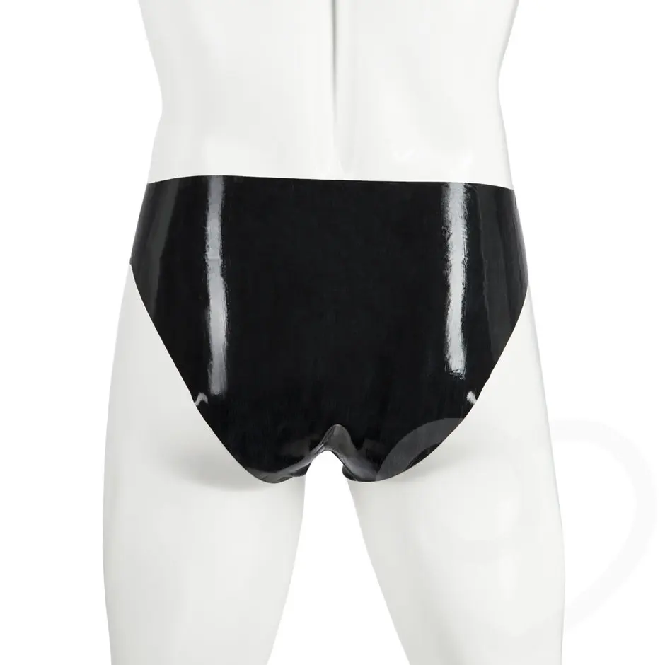Sexy-Black-Latex-Mens-Latex-Panties-Rubber-Briefs-Open-Front-Latex-Pants-Any-Color-Available -3