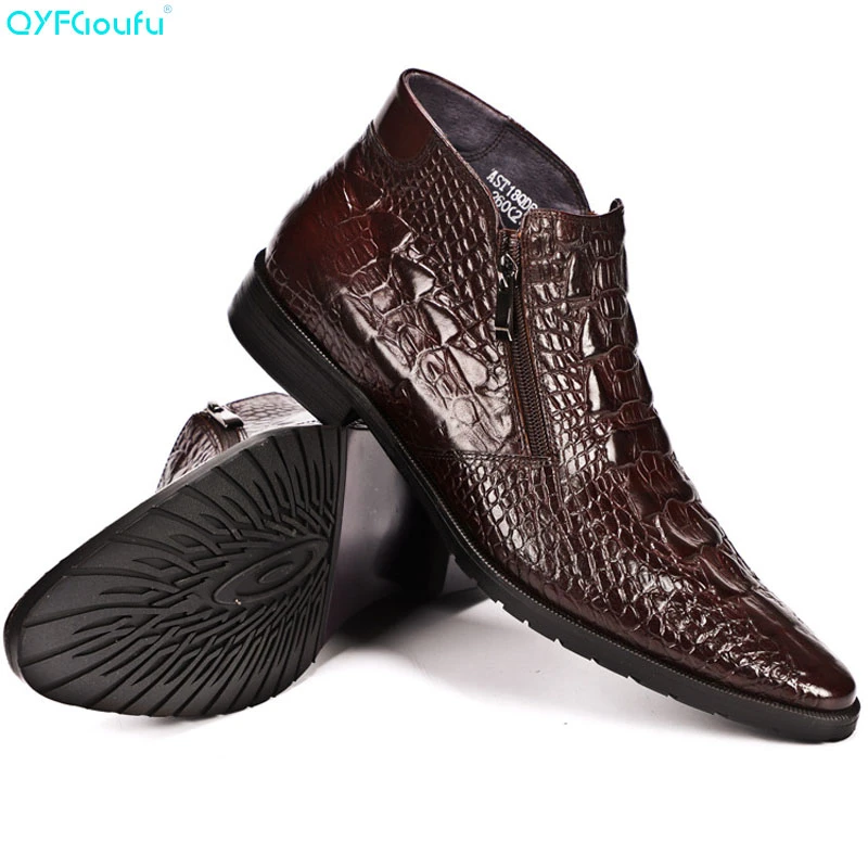 Mens crocodile ankle boots Clearance