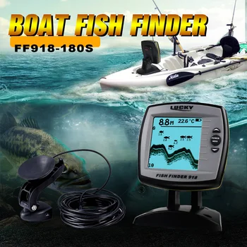 

LUCKY FF918-WLS Fishing Finder 300m/980ft Depth Fish Finder Sonar Frequency 125KHz Echo Sounders Boat Fish Finder Fishfinders