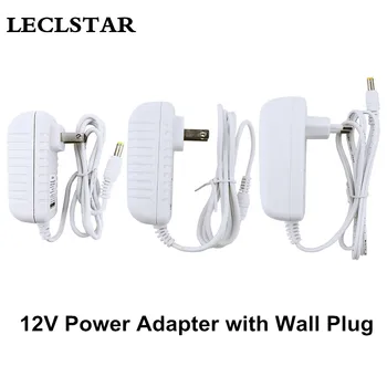 

12 Volt Switching Power Supply 1A 2A 3A Power Adapter 110V 220V AC to DC 12V White Plastic Case LED Driver For LED Strip Light