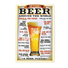 30*20 см пиво по всему миру Ретро тисненая металлическая жестяная вывеска Бар Паб домашние декоративные тарелки настенные стикеры рекламный Железный плакат