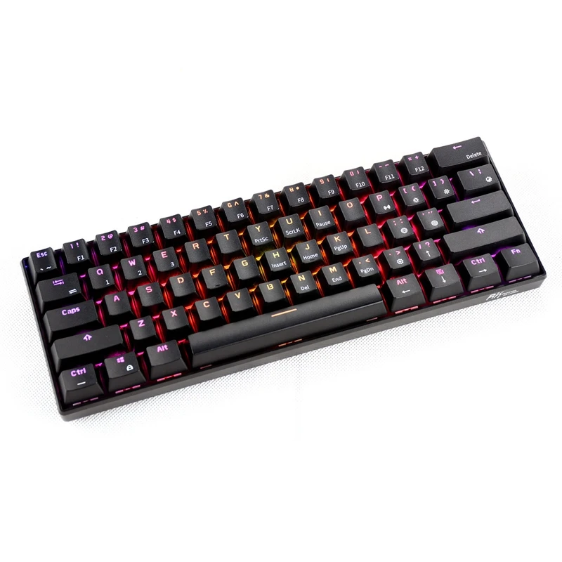 PPYY NEW RK61 Беспроводная Bluetooth Механическая игра портативная клавиатура 61 клавиша Rgb