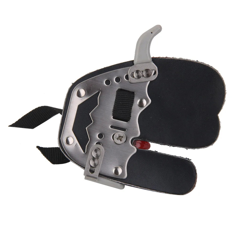 

Durable Soft Leather Archery Bow String Finger Tab Protector Guard Hunting for Outdoor Shooting Accessory Adjustable Finger Loop