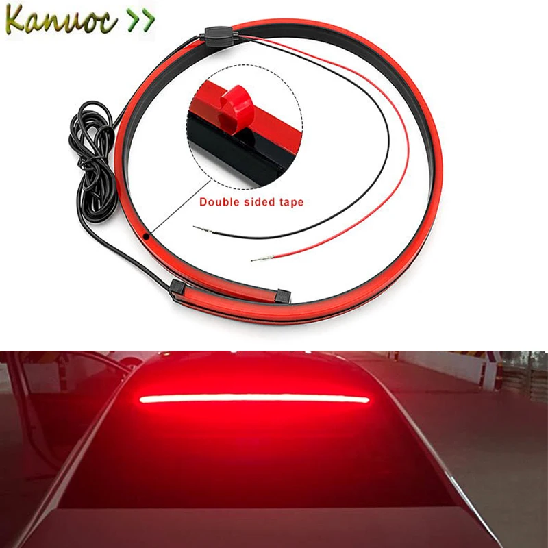 Car Additional Brake Lights Red Flexible The Third Brake Light Led