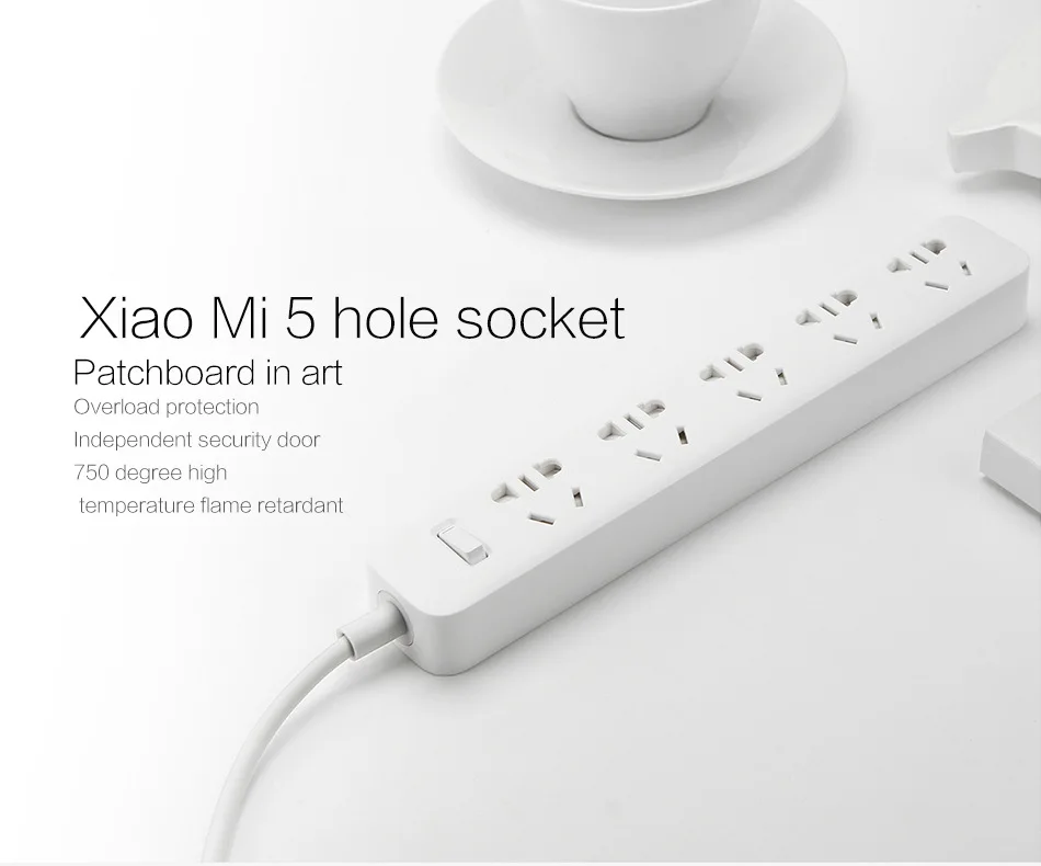 Xiaomi разъем питания, 5 Смарт Интеллектуальная Безопасная электрическая розетка адаптер есть ЕС Великобритания адаптер