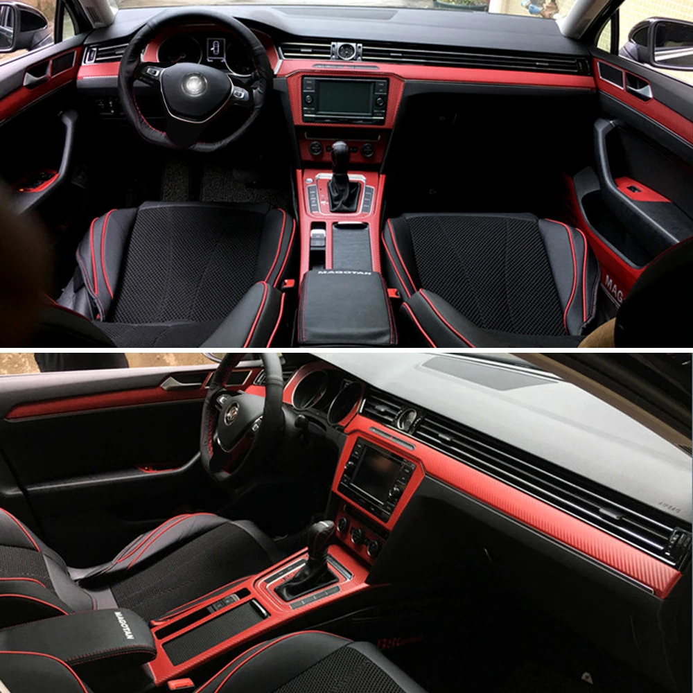 Для Volkswagen VW Passat B8 внутренняя Центральная панель управления дверная ручка 3D/5D наклейки из углеродного волокна наклейки для стайлинга автомобилей аксессуары