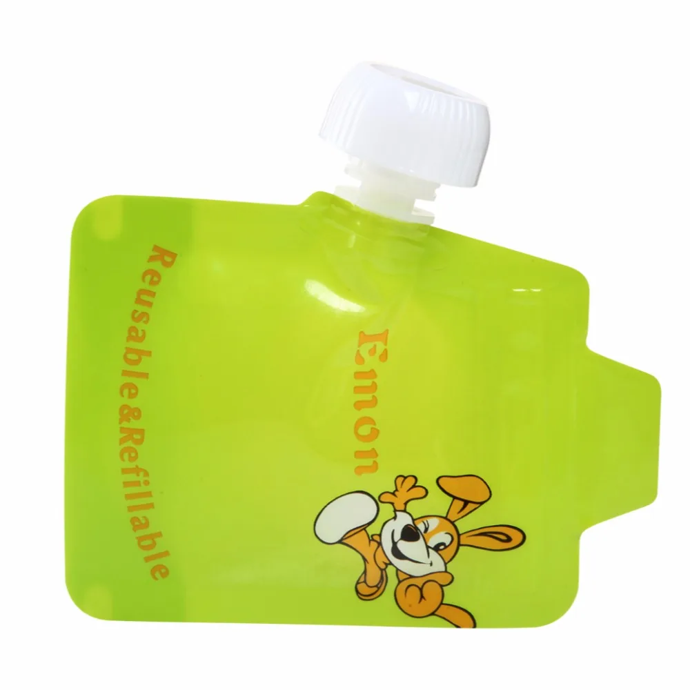 4 шт. и 8 шт./лот Многоразовые детские пакеты для еды BPA Free легко чистящие сумки