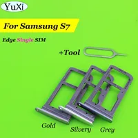 Юйси серый/золотой/серебристый держатель слота для лотка с SIM-картой для Samsung Galaxy S7 Edge G935 G935F g935a один + Извлечение Pin