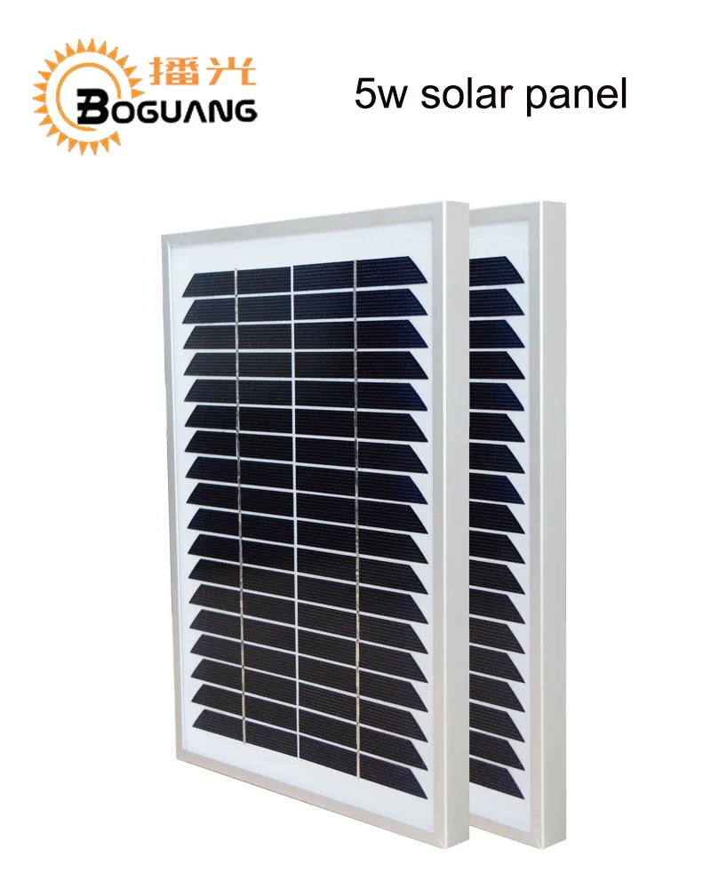 

Boguang 2*5w soalr panel Monocrystalline silicon cell Photovoltaic module for LED light floodlight Warning Light power charger