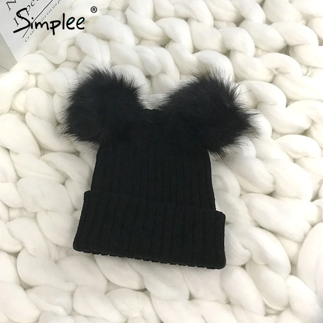 Simplee Winter pompon futrzany czapka z dzianiny czapka damska elegancka jesień białe skullies czapki casualowe w stylu streetwear ciepła kobieta czarna nakrętka tanie i dobre opinie Skullies czapki Poliester Dla dorosłych Kobiety Na co dzień Stałe AC106 Simplee Winter pompon futrzany czapka z dzianiny czapka damska elegancka jesień białe skullies czapki casualowe w stylu streetwear ciepła kobieta czarna nakrętka tanie i dobre opinie Skullies czapki Poliester Dla dorosłych Kobiety Na co dzień Stałe AC106