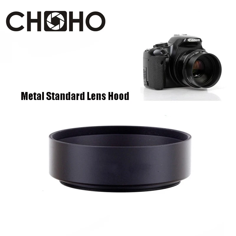 

Metal Standard Lens Hood 49mm 52mm 58mm 55mm 62mm 67mm 72mm 77mm 82mm Screw-in Tubular Lente Protect For Canon Nikon Sony