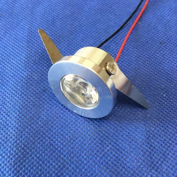 

10pcs/lot LED Mini Cabinet Downlights 1W 28mm Cut Hole 110V-220V silver Frame Recessed Ceiling No Flicker Spot Lights For Home