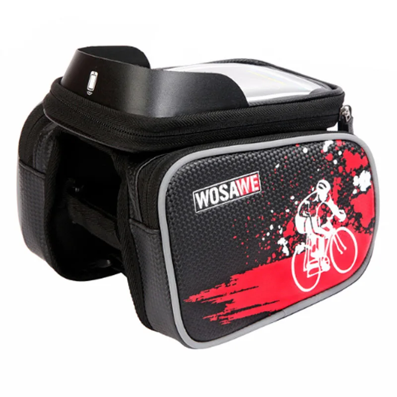 Sale 2017 New 6.0" Cycling Bike Bicycle bags panniers Frame Front Tube Bag For Cell Phone MTB Bike Touch Screen Bag Double IPouch 0 Sale 2017 New 6.0" Cycling Bike Bicycle bags panniers Frame Front Tube Bag For Cell Phone MTB Bike Touch Screen Bag Double IPouch 0