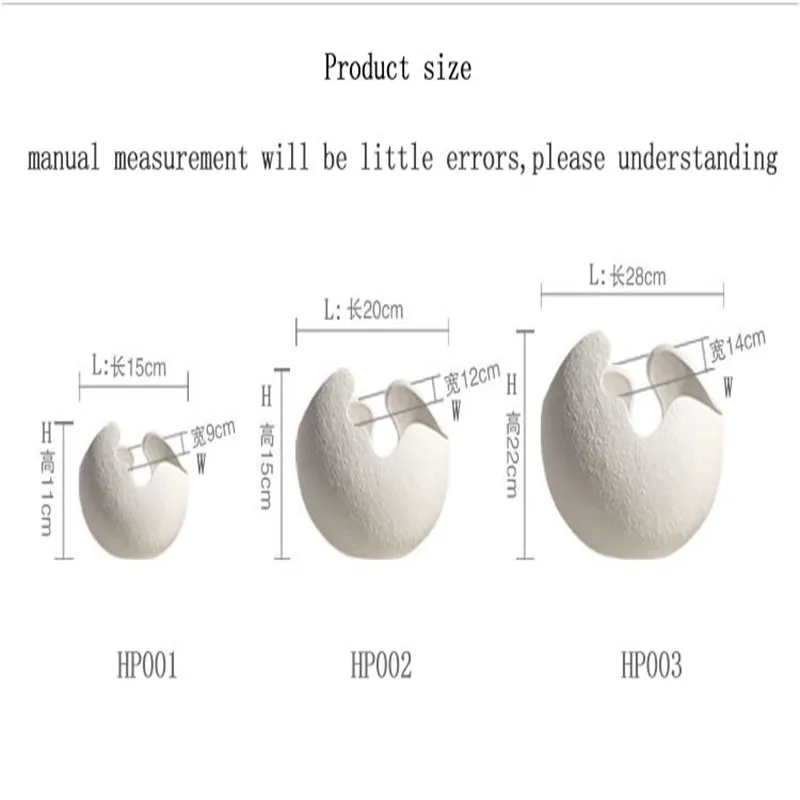 Творческие керамика ваза белый яичной скорлупы Стиль цветочный горшок украшения дома украшения офиса 1 шт