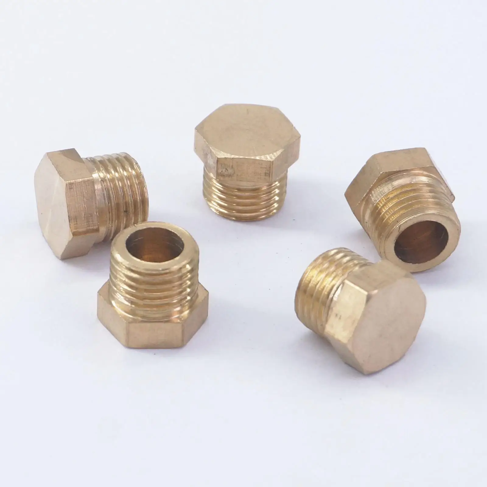 1/4" BSP male Thread Brass Pipe Countersunk Plug hex head socket Pipe