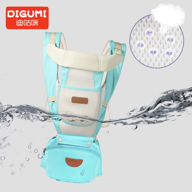 

DIGUMI kangaroo baby carrier backpack sling wrap hipseat for newborn children prevent o-type legs carry style Ergonomic summer