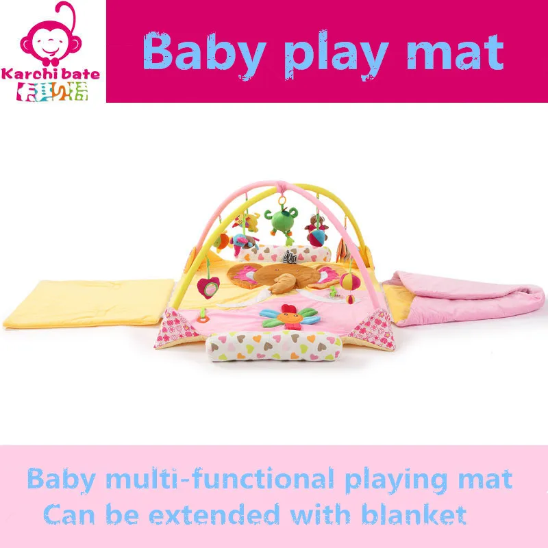 Слон медведь цветок музыка мягкие детские игры мат Одеяло Pad twin Фитнес Рамки образования Игрушки для маленьких детей подняться сканирование Детские Тренажерный зал - Цвет: Розовый