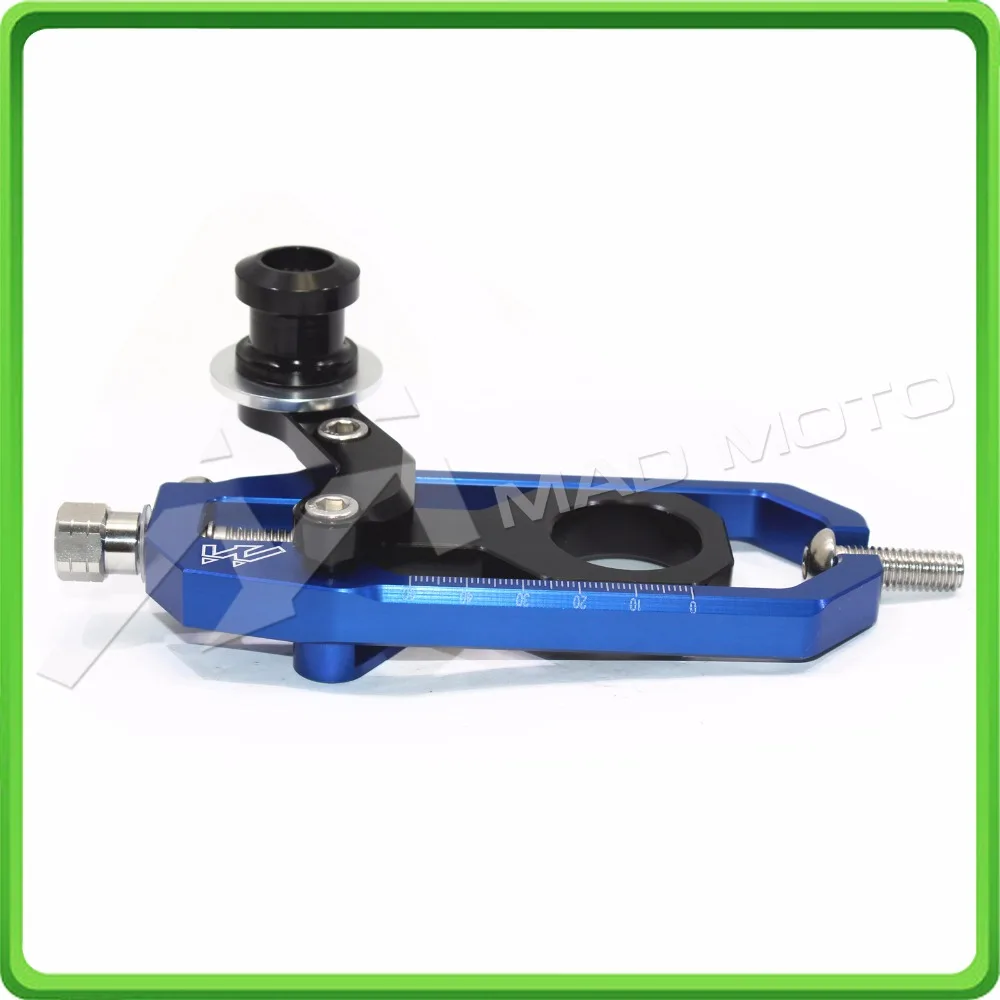 Aluminum motorcycle Chain Tensioner Adjuster with spool fit for YAMAHA R1 YZF R1 2004 2005 YZF-R1 04 05 blue&black (9)