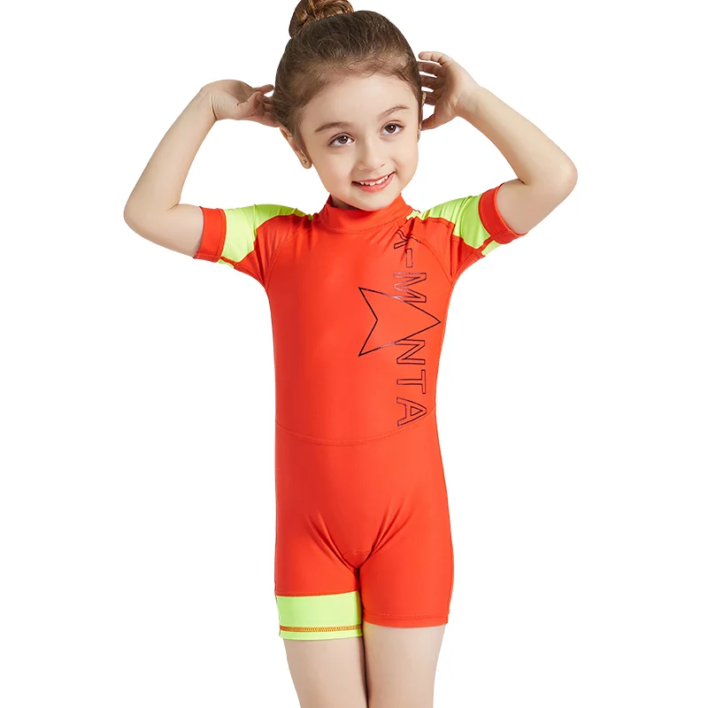 New Children Swimwear One Piece Swimsuit Girls Boys Swimwear Swimming