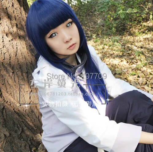 

Free Shipping NARUTO Hyuuga Hinata Wig Cosplay party Wigs Fashion Long 60CM Hair + Free Wig Cap