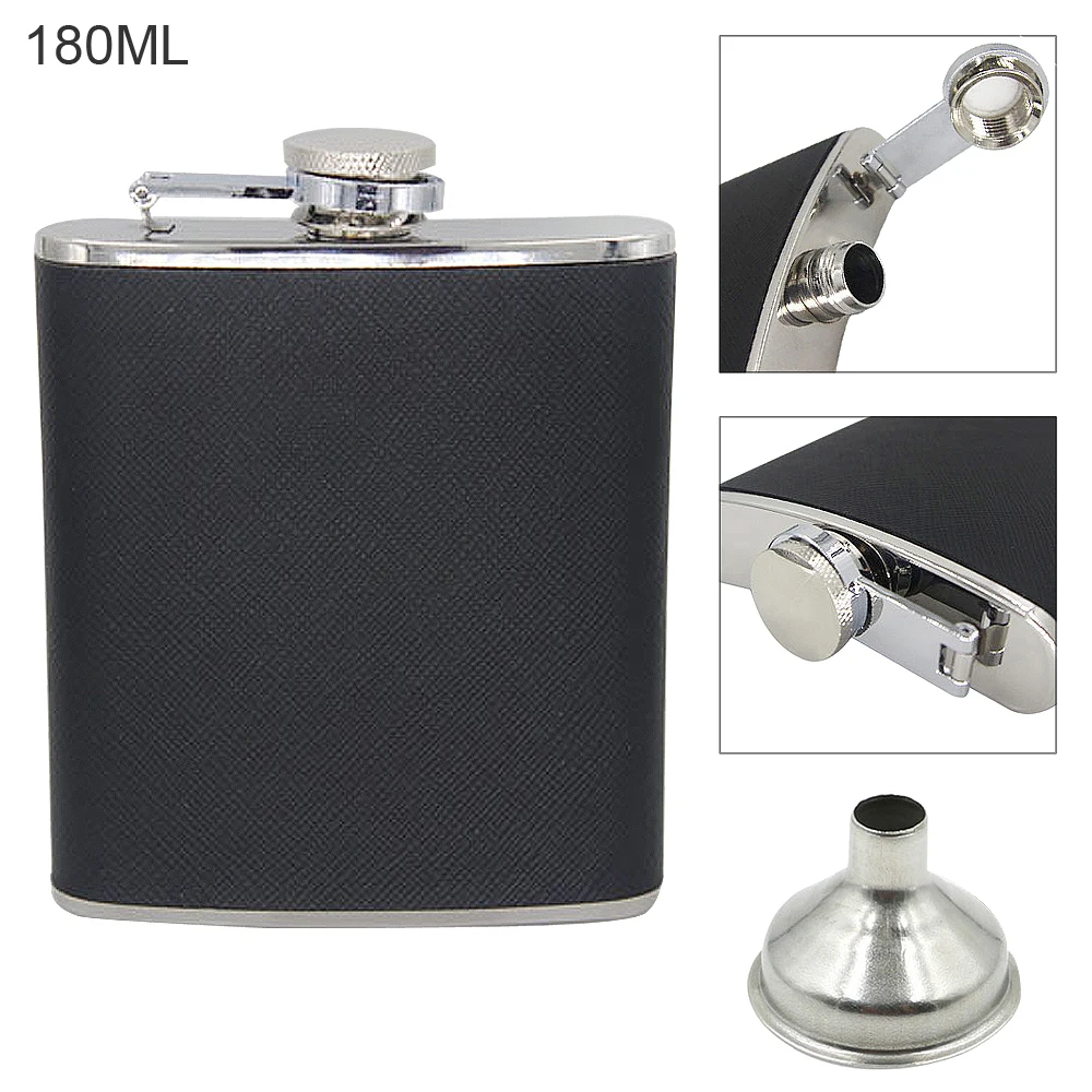 7oz Portable Hip Flask With Funnel Stainless Steel Hip Flask Set Flagon ...