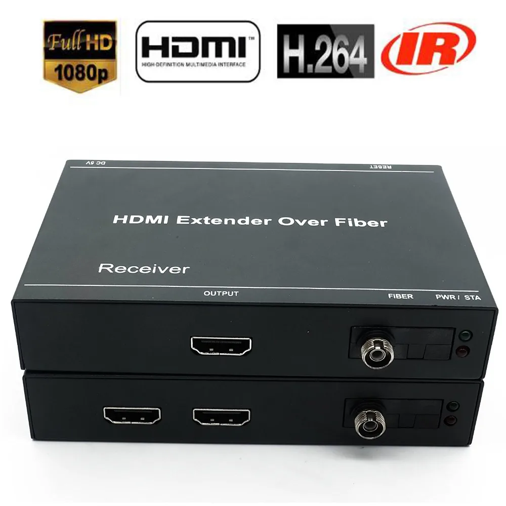 HDMI Волокно оптическое Трансмиссия с HDMI удлинитель по Волокно RX/tx Видео Аудио конвертер более Волокно оптоволоконного кабеля до до 20 км H.264