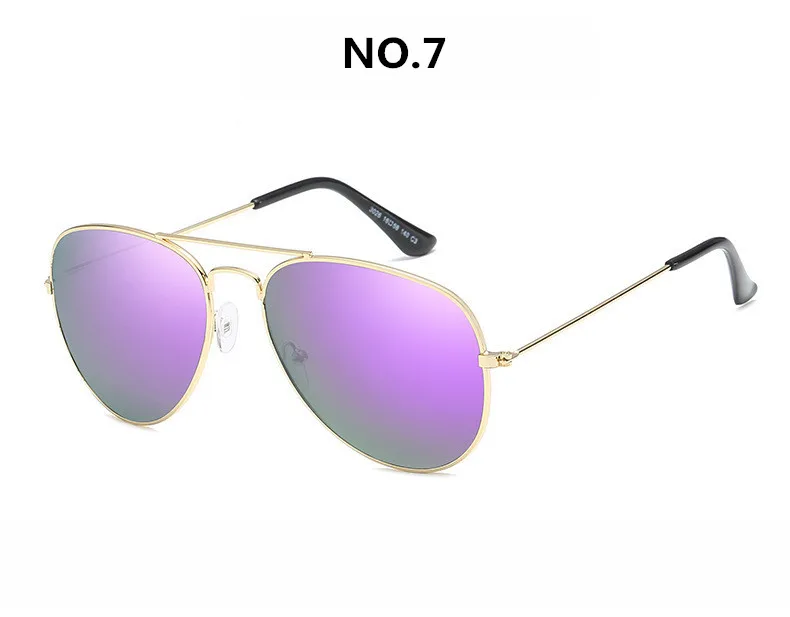 Мужские солнцезащитные очки с металлической оправой, брендовые дизайнерские солнцезащитные очки, женские очки унисекс, мужские очки - Цвет линз: NO.7