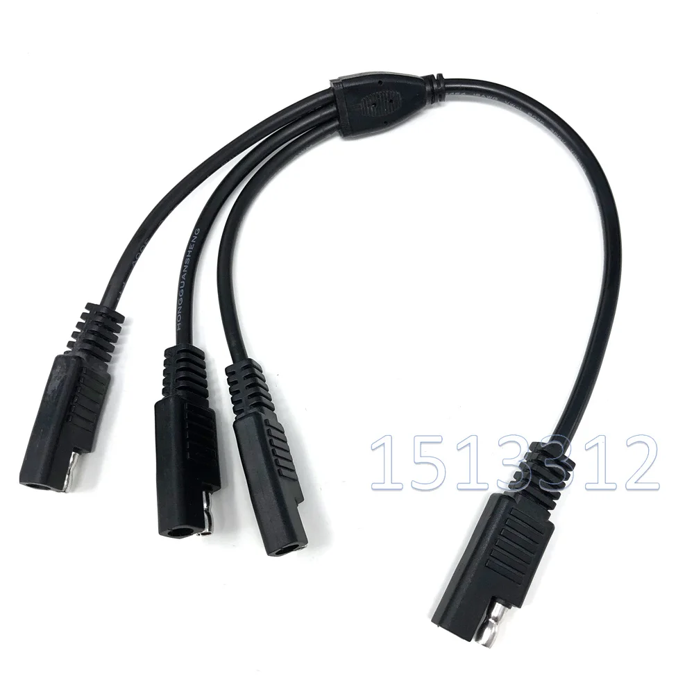 35 см 18AWG SAE Мощность Удлинительный кабель Y сплиттер 1 до 3 Разъем 2 штырь
