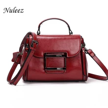 Женская кожаная сумка Nuleez oil waxen, кожаная сумка для отдыха, новая весенняя/Летняя модная сумка на плечо
