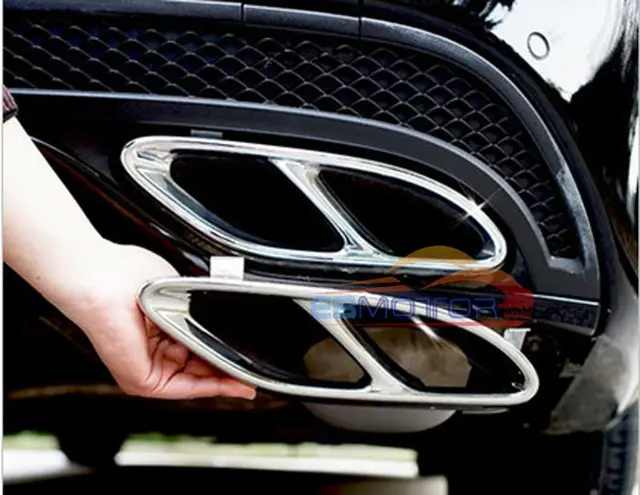 Rear Exhaust Ler Tips 1pair For Mercedes Benz W205 C Clc180 Rear Exhaust Ler Tips 1pair For Mercedes Benz W205 C Clc180 C200 C260 C300 C450