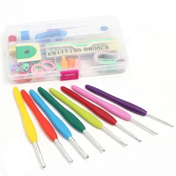 

Hot Sale Knitting Weave Craft Yarn Tool Case Set New Arriveh Quality 16 Sizes Useful Multicolor Crochet Hooks Needles Stitches