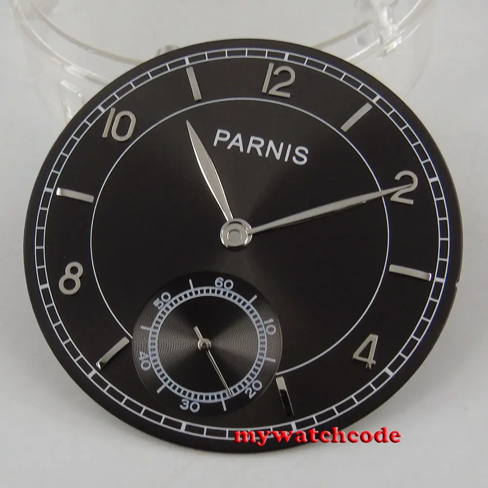

38.9mm parnis gray dial silver hands fit eta 6498 seagull 3620 movement Watch dial (Dial+hands)
